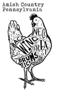 Black Chicken on White Press 36x54 Giclee Art Print N19654