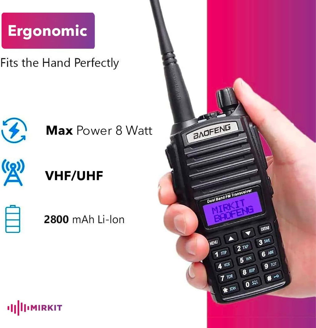 Red 8 Watt Ham Radio with 2800 mAh Battery & Programming Cable S431556