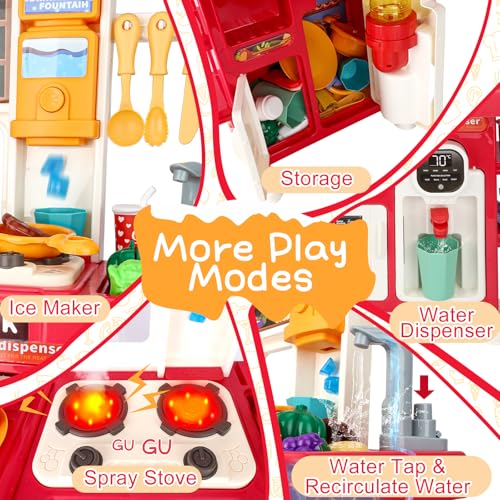 Toy Kitchen Set with Spray Sink & Lighting P875