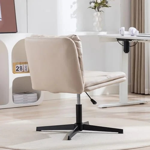 Armless Criss Cross Legged Swivel Desk Chair with Cushion L860