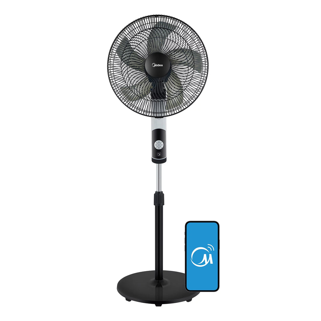 16-inch Smart Pedestal DC Fan with Wi-Fi, Black N544