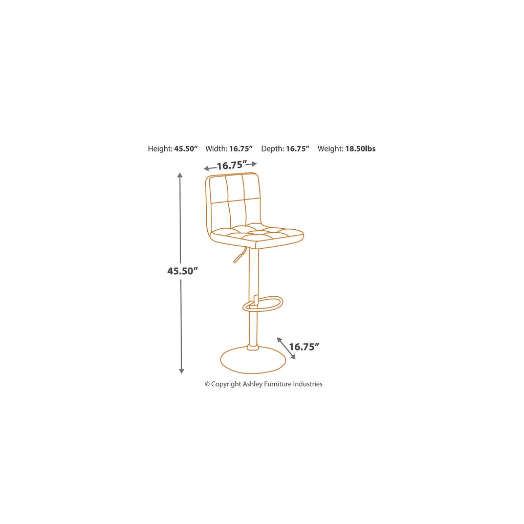 Adjustable Height Swivel Bar Stool Set of 2 Q3665