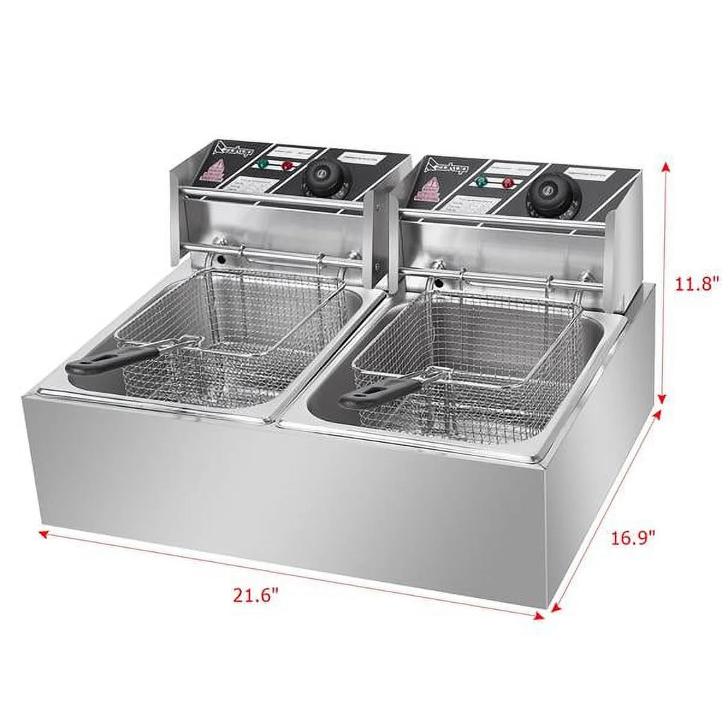 12L 5000W Stainless Steel Electric Countertop Deep Fryer G134