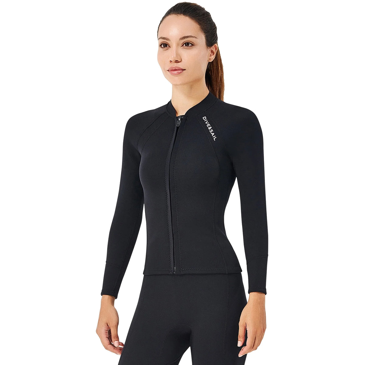 2mm Neoprene Front Zipper Wetsuits Jacket Long Sleeves E661