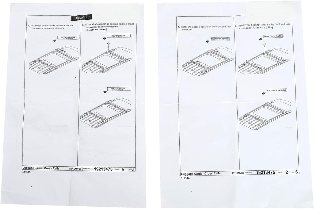 Roof Rack Cross Rail Package Silver T6884