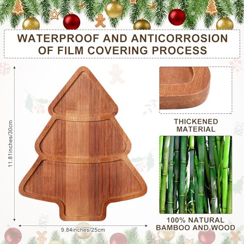 Christmas Tree Serving Tray Charcuterie Board 11.42 x 10.43 Inches C2863