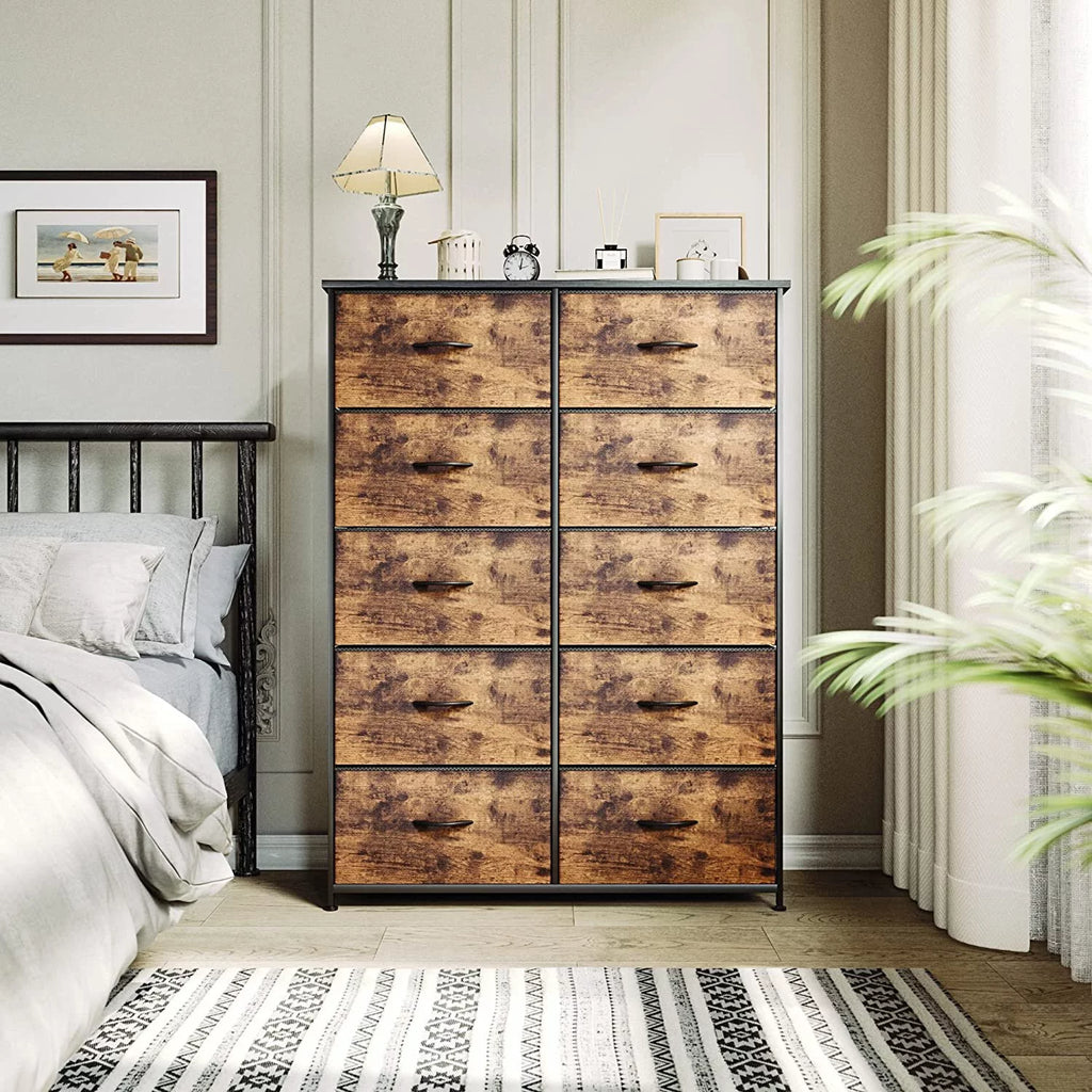 Tall 10 Drawer Fabric Storage Dresser C854816
