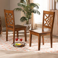 Set of 2 Walnut Brown Dining Chair L735