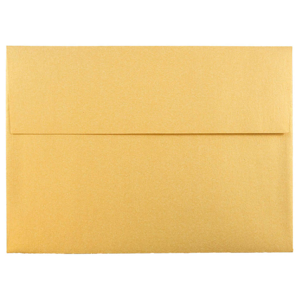 A7 Invitation Envelopes, 5.25 x 7.25, Metallic Gold, 250/Box N852