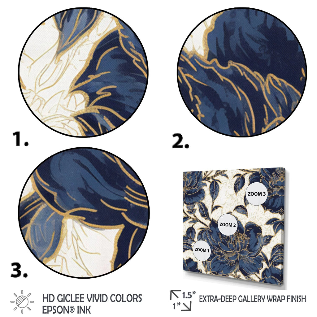 Floral Peony Canvas Prints 16 in. wide x 16 in. high O471144