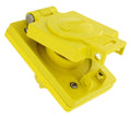 Yellow Single Inlet with Cover, 15 Amp 125 Volt O95073