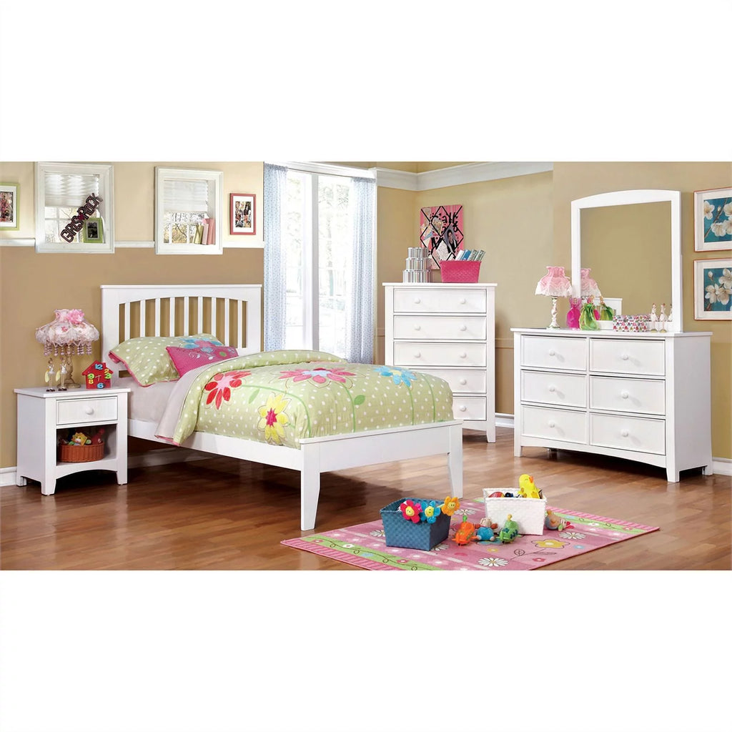 Solid Wood 5-Drawer Chest in White Z810