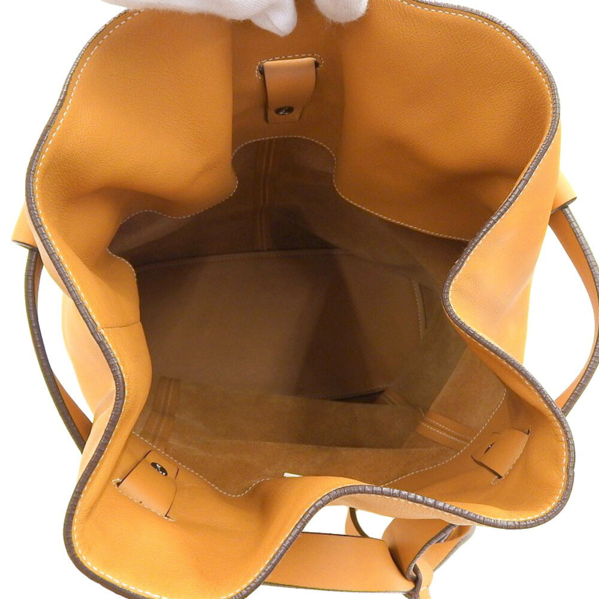 Camel Leather Drawstring Backpack B171