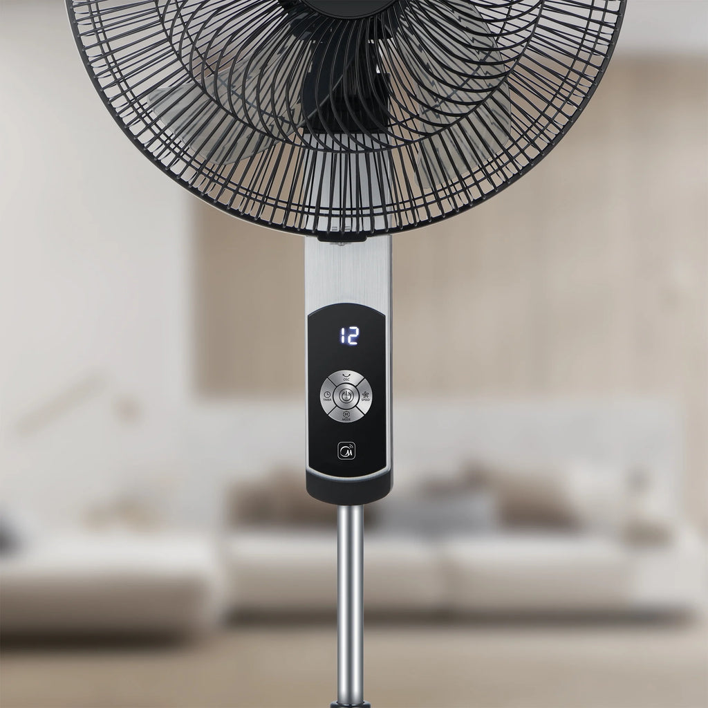 16-inch Smart Pedestal DC Fan with Wi-Fi, Black N544
