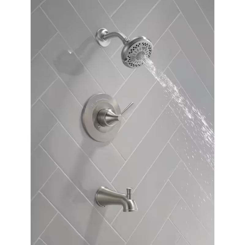 Single-Handle 6-Spray Tub and Shower Faucet Brushed Nickel J676228