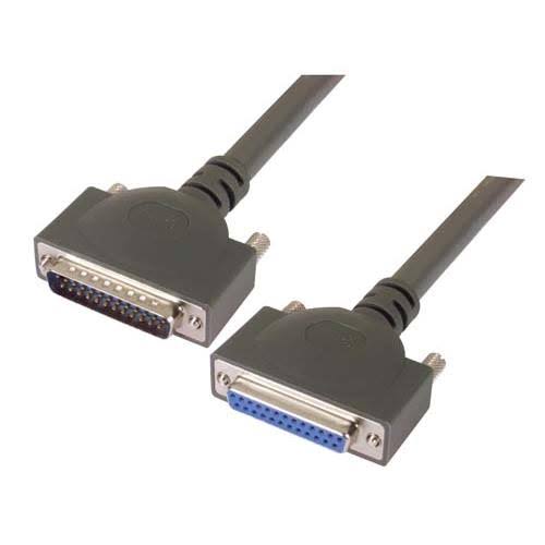 Heavy Duty D-Sub Cable, DB25 Male / Female, 50.0 ft Q9466