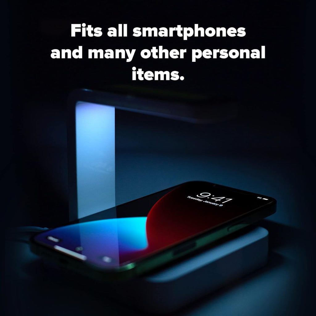 UV Phone Sanitizer with Wireless Charging, White Pack of 2 R2759