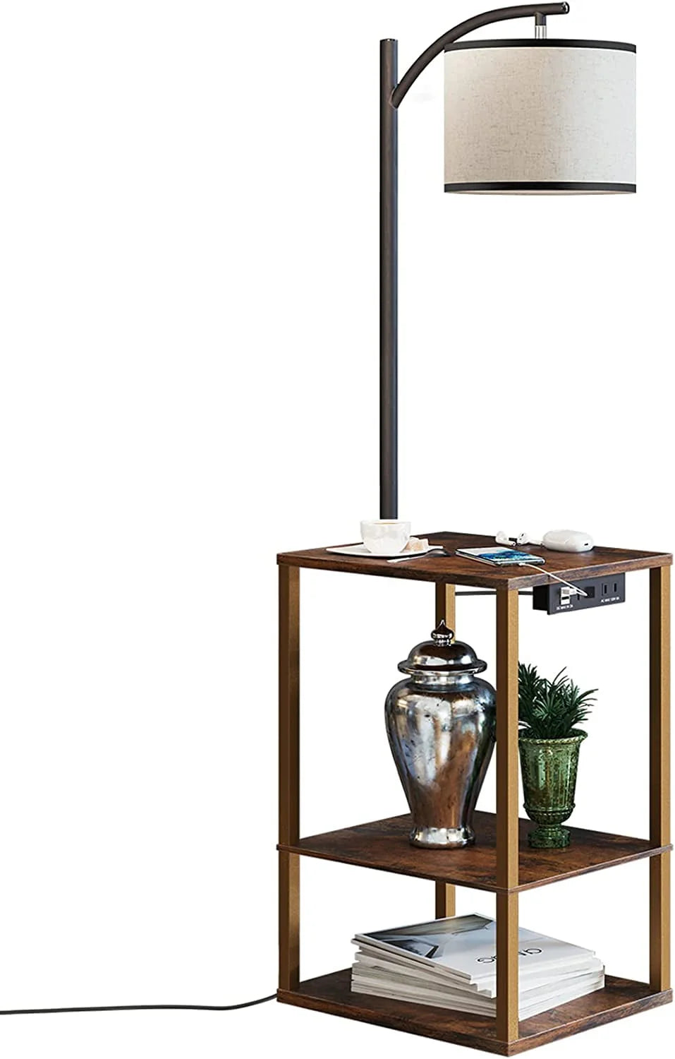 Floor Lamp with Table and USB Port R36305