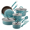 Agave Blue 12-Piece Nonstick Porcelain Enamel Cookware Set P643176