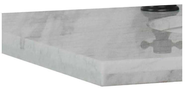 White Carrara Top Single Oval Sink T477