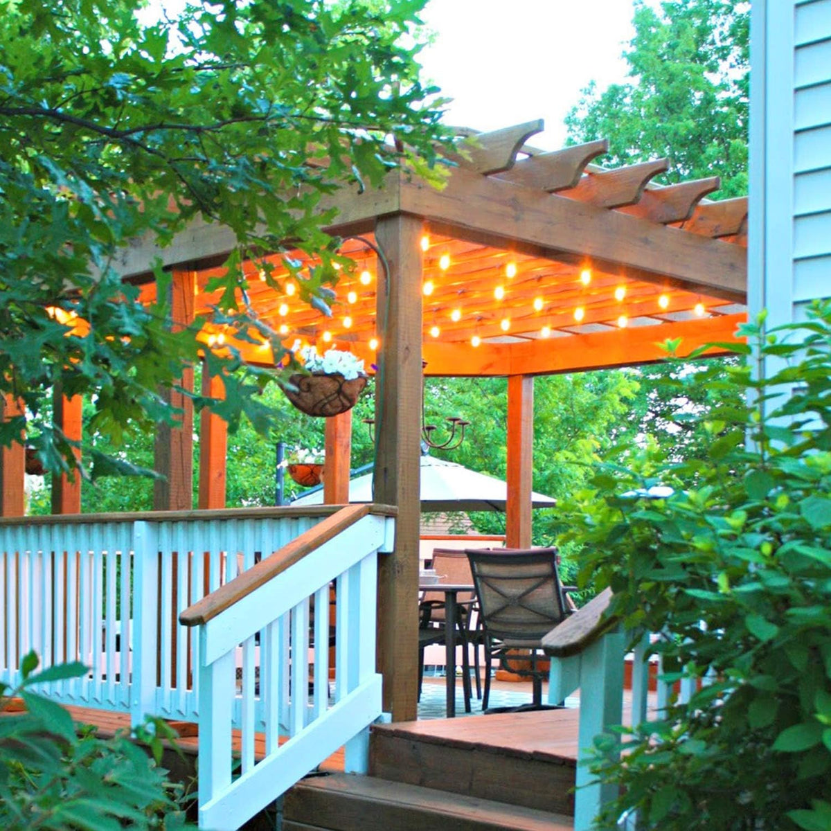 Waterproof Outdoor String Lights with 48 Ft Dimmable Edison Bulbs S3467