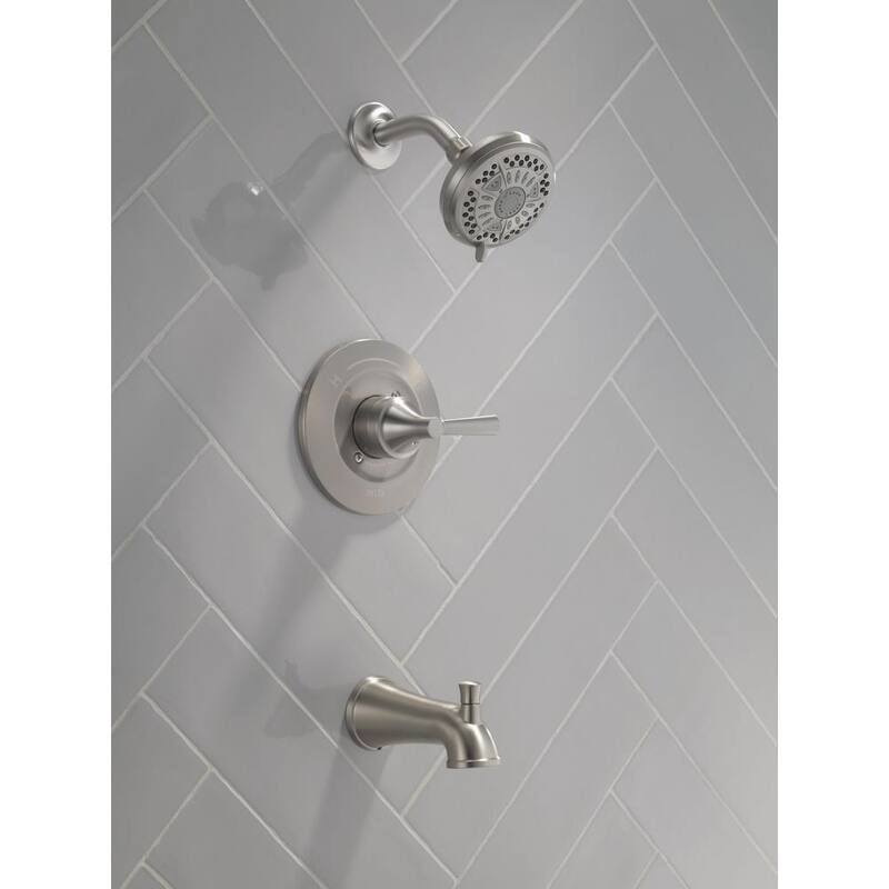 Single-Handle 6-Spray Tub and Shower Faucet Brushed Nickel J676228