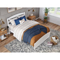 White Queen Solid Wood Platform Bed with Footboard V748