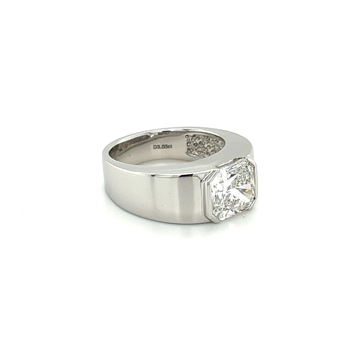 Radiant Cut Lab Grown Diamond Ring in 14K White Gold L873857