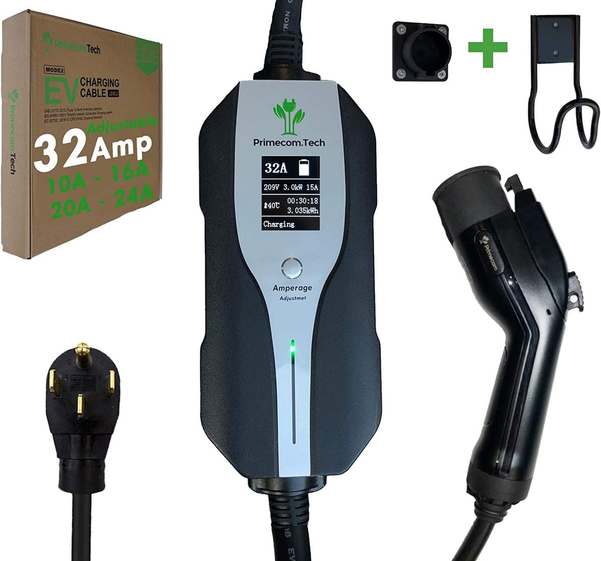Level 2 Electric Vehicle Charger with 30Ft Cable M605