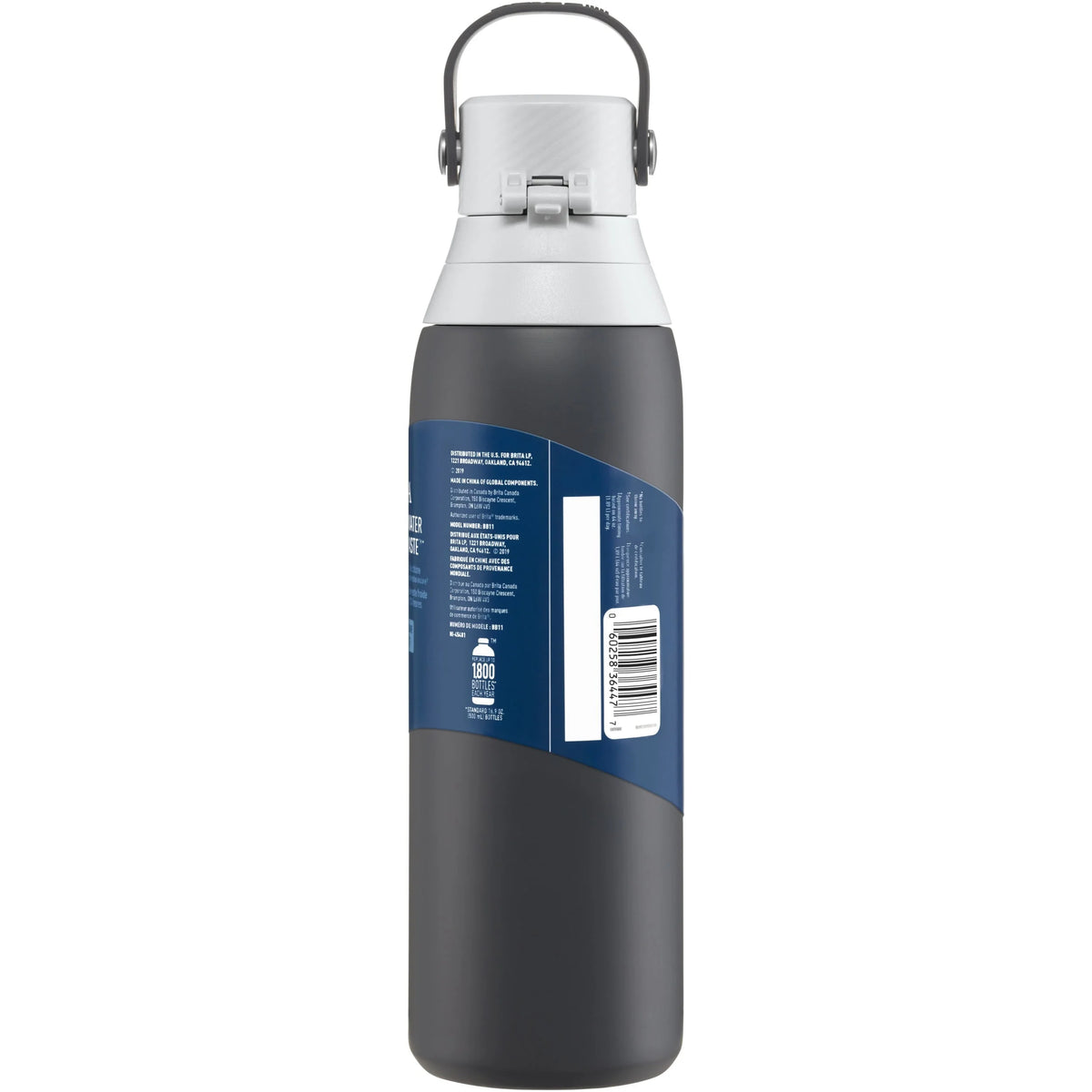 20 oz Stainless Steel Filtered Insulated Water Bottle with Straw H227878