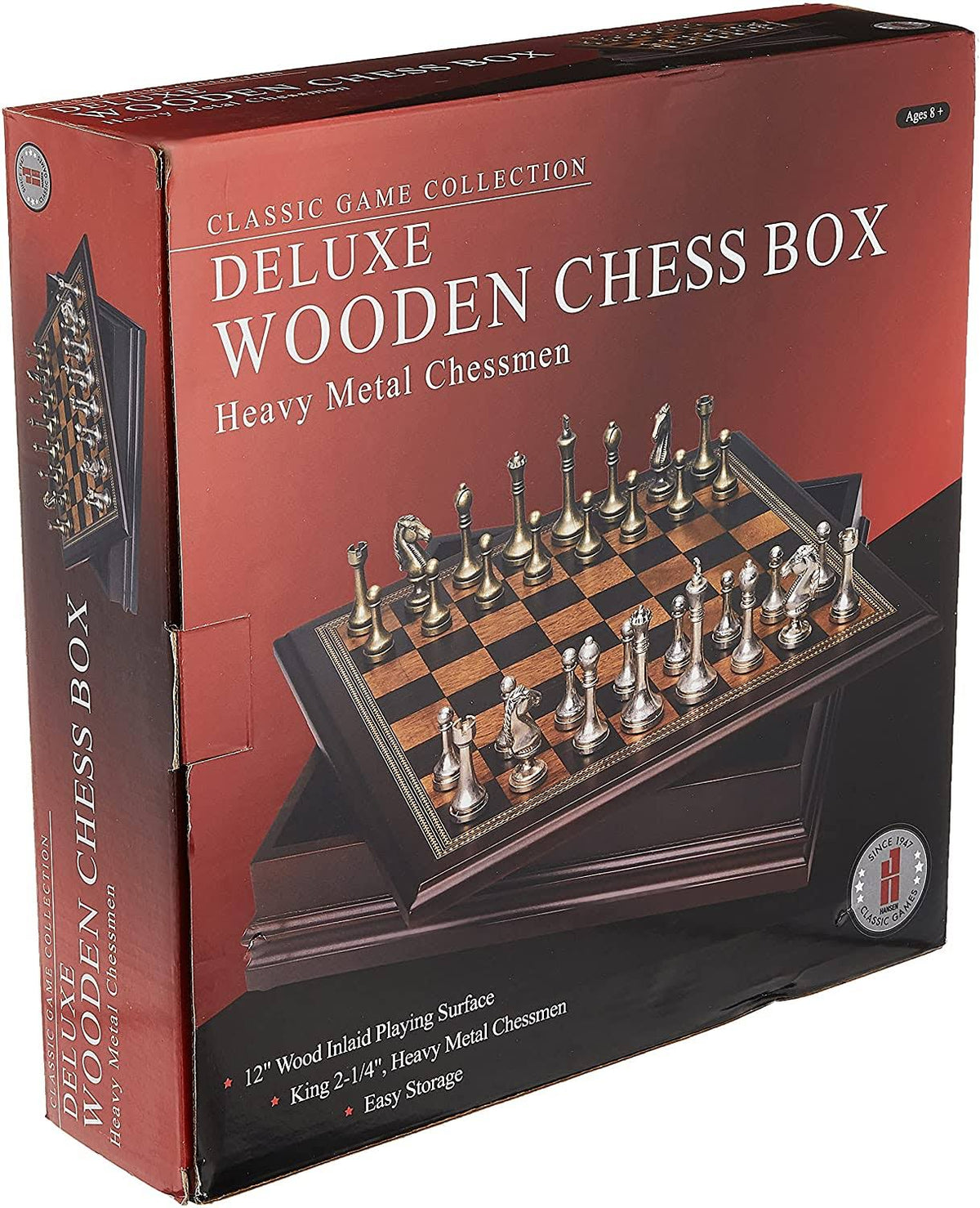 Metal Chess Set with Wood Board Q30111