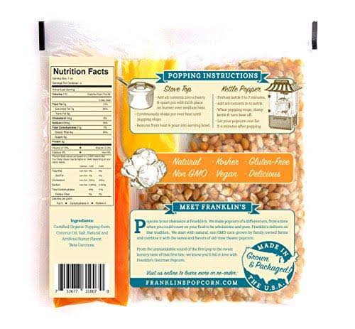 Butter Flavored Popcorn Pack of 10 A7308