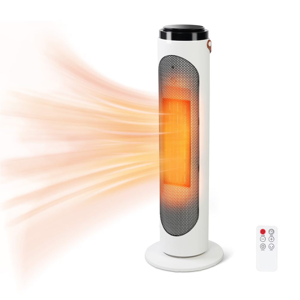 1500W PTC Oscillating Ceramic Space Heater with Remote, 24h Timer Q174378