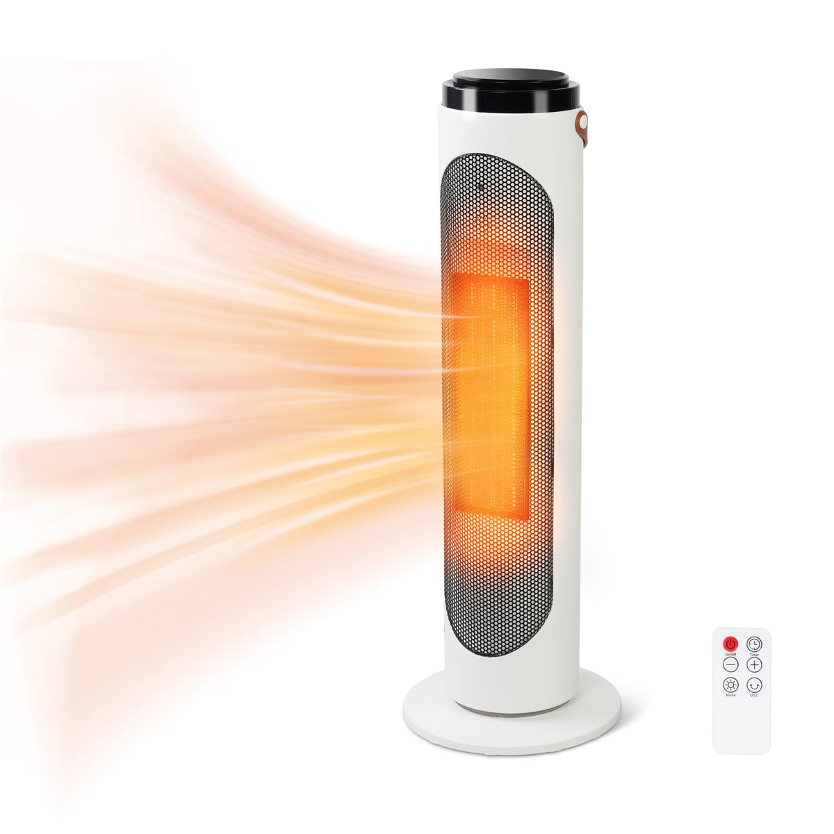 1500W PTC Oscillating Ceramic Space Heater with Remote, 24h Timer Q174378