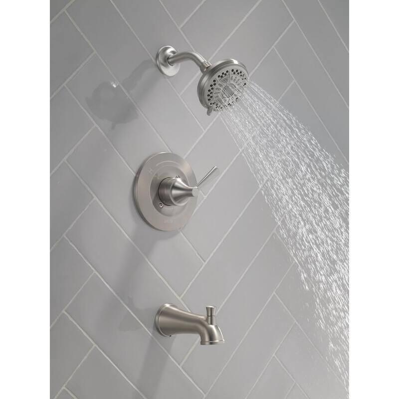 Single-Handle 6-Spray Tub and Shower Faucet Brushed Nickel J676228