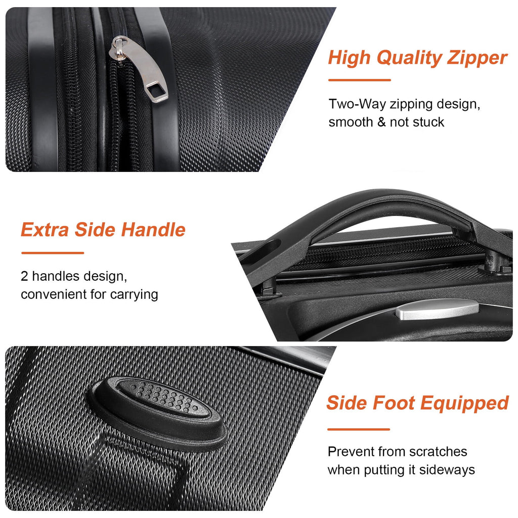 22-inch Hardside Expandable Spinner Luggage Black R27411