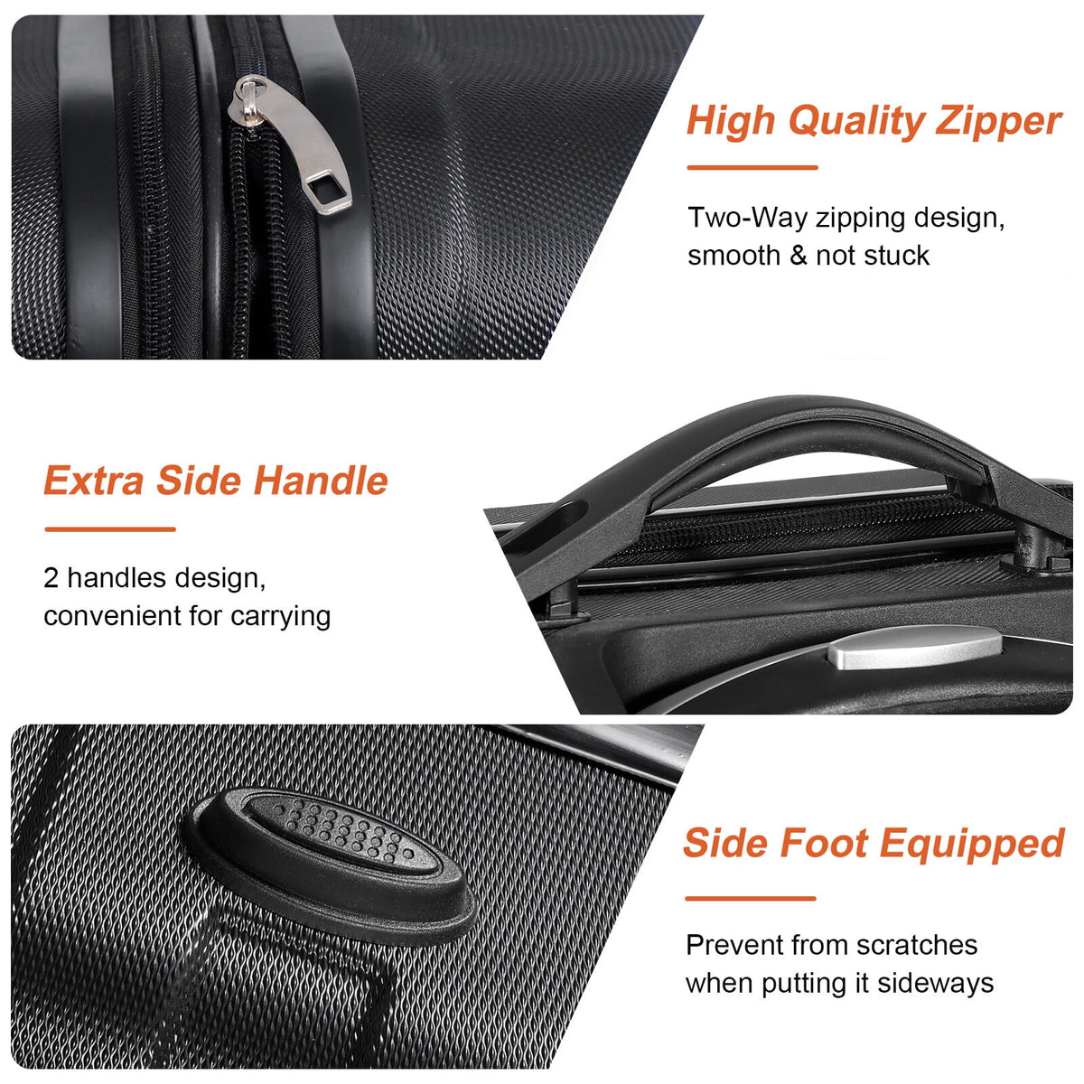 22-inch Hardside Expandable Spinner Luggage Black R27411