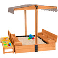 47'' Wooden Sandbox with Lid and Bench K6043