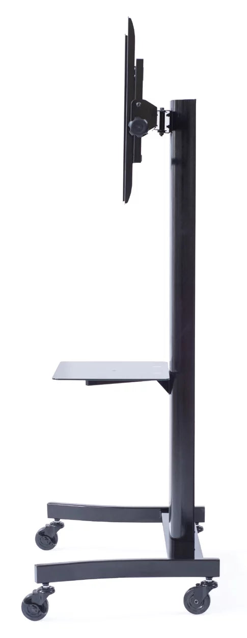 Black Curved Wood TV Stand for 40 - 75 Inch TV I104348