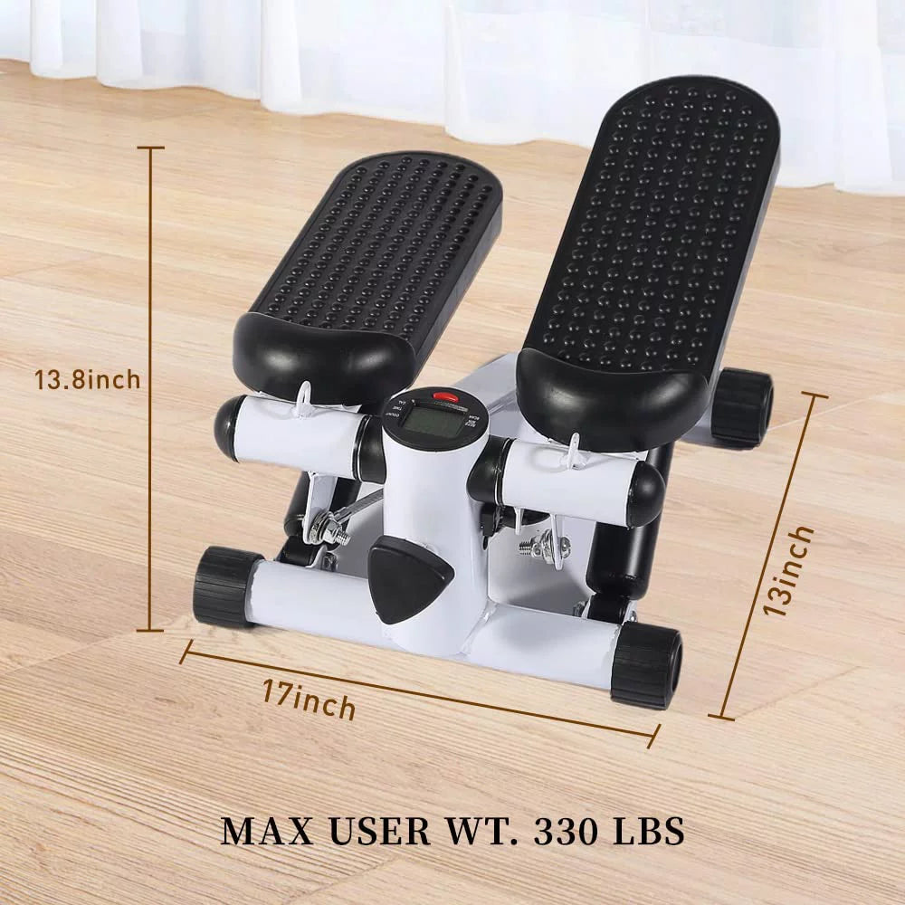 Mini Stepper with LCD, Resistance Bands & Calories Count, Black B613