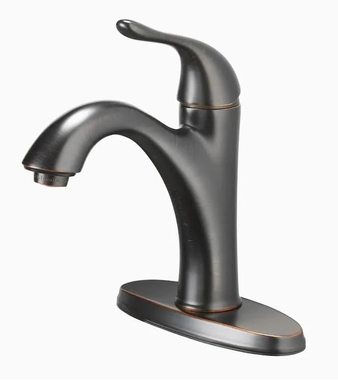 Oil Rubbed Bronze Bathroom Sink Faucet with Drain I2110
