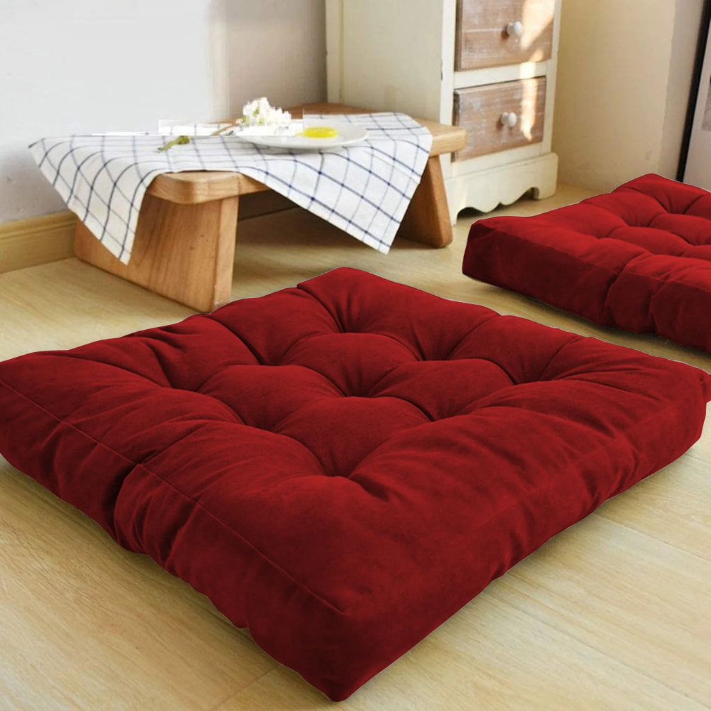 22"x22" Square Tufted Floor Pillow W7741