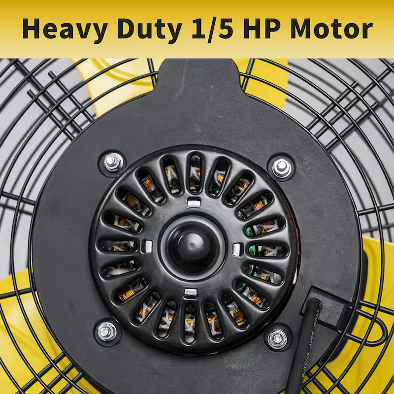 Yellow 3-Speeds Wall Fan with Remote Control S98139