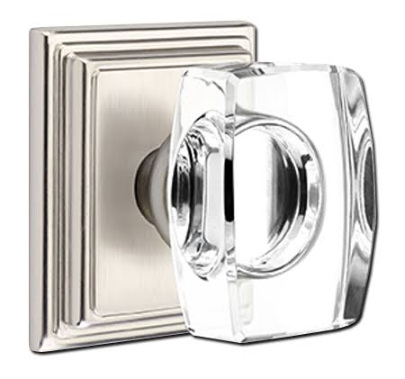 Satin Nickel Crystal Knob Dummy Pair F108799