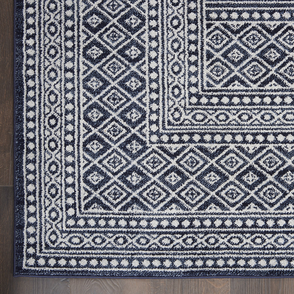Navy Grey 8'6" x 12' Area Rug R29651