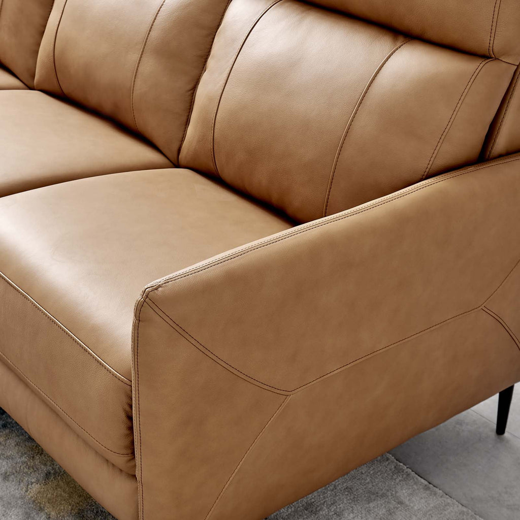Tan Leather Sofa Y76159