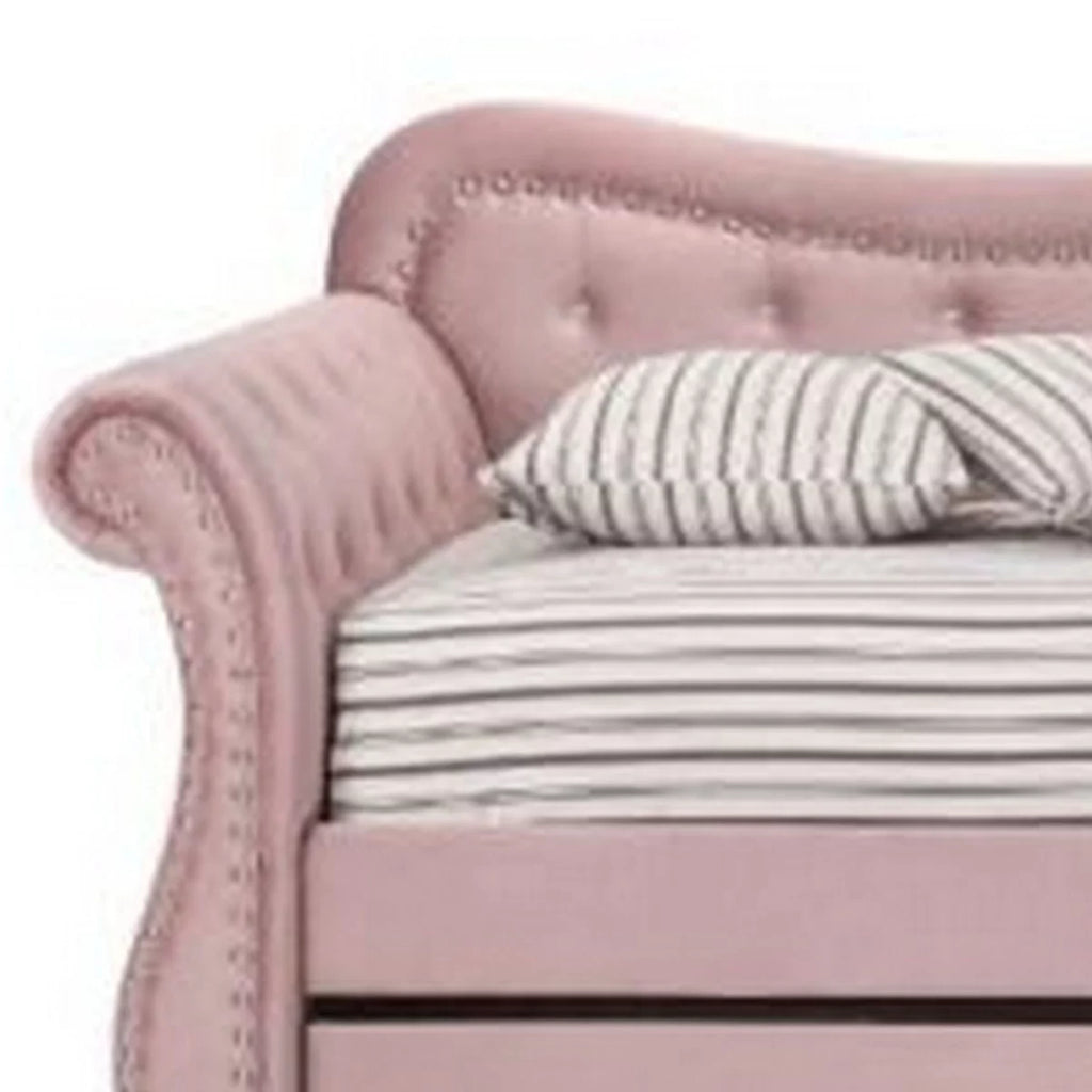 Pink Button Tufted Daybed Q463051