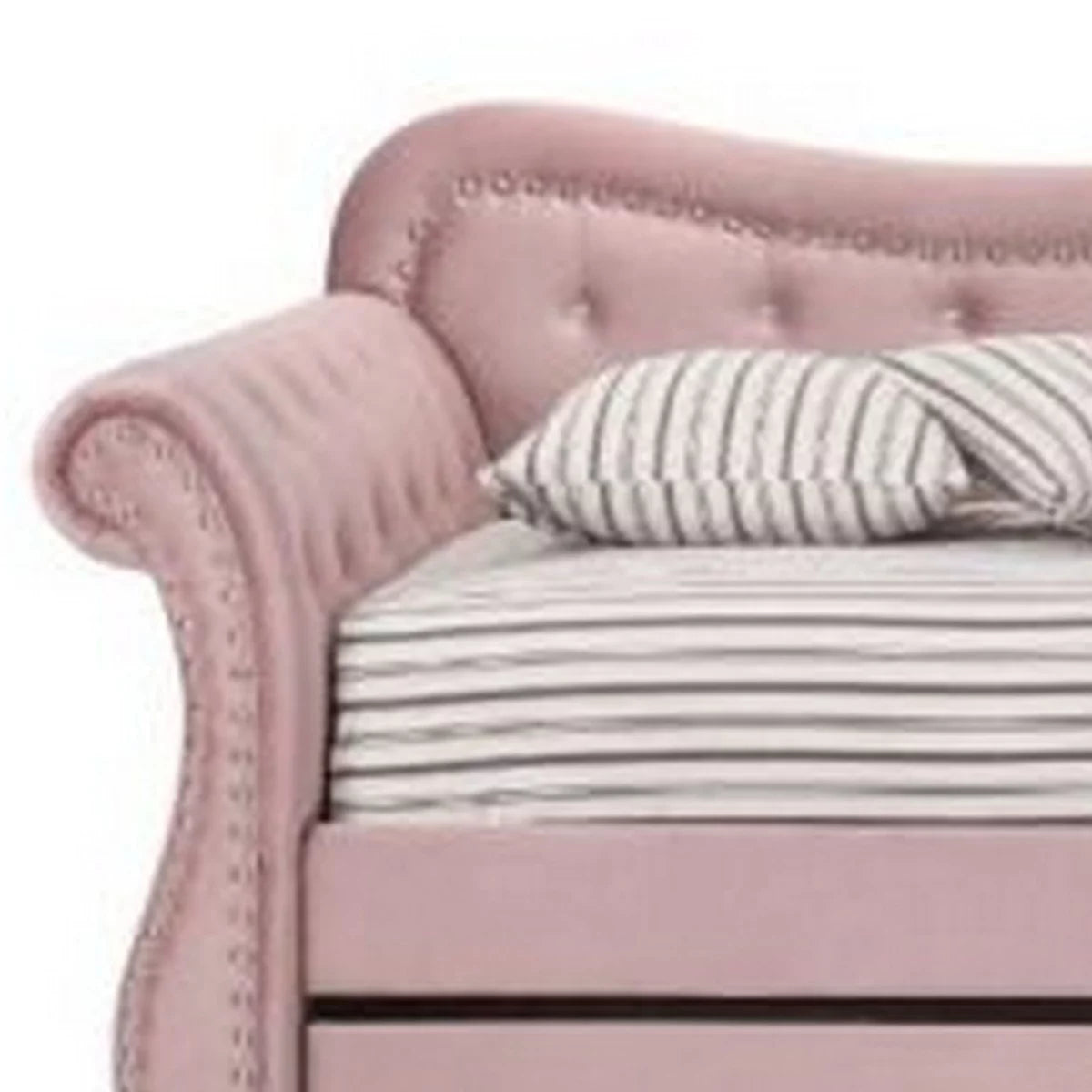 Pink Button Tufted Daybed Q463051