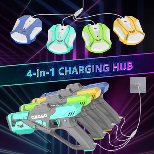 Rechargeable Laser Tag Set with Vests Set of 4 N4915