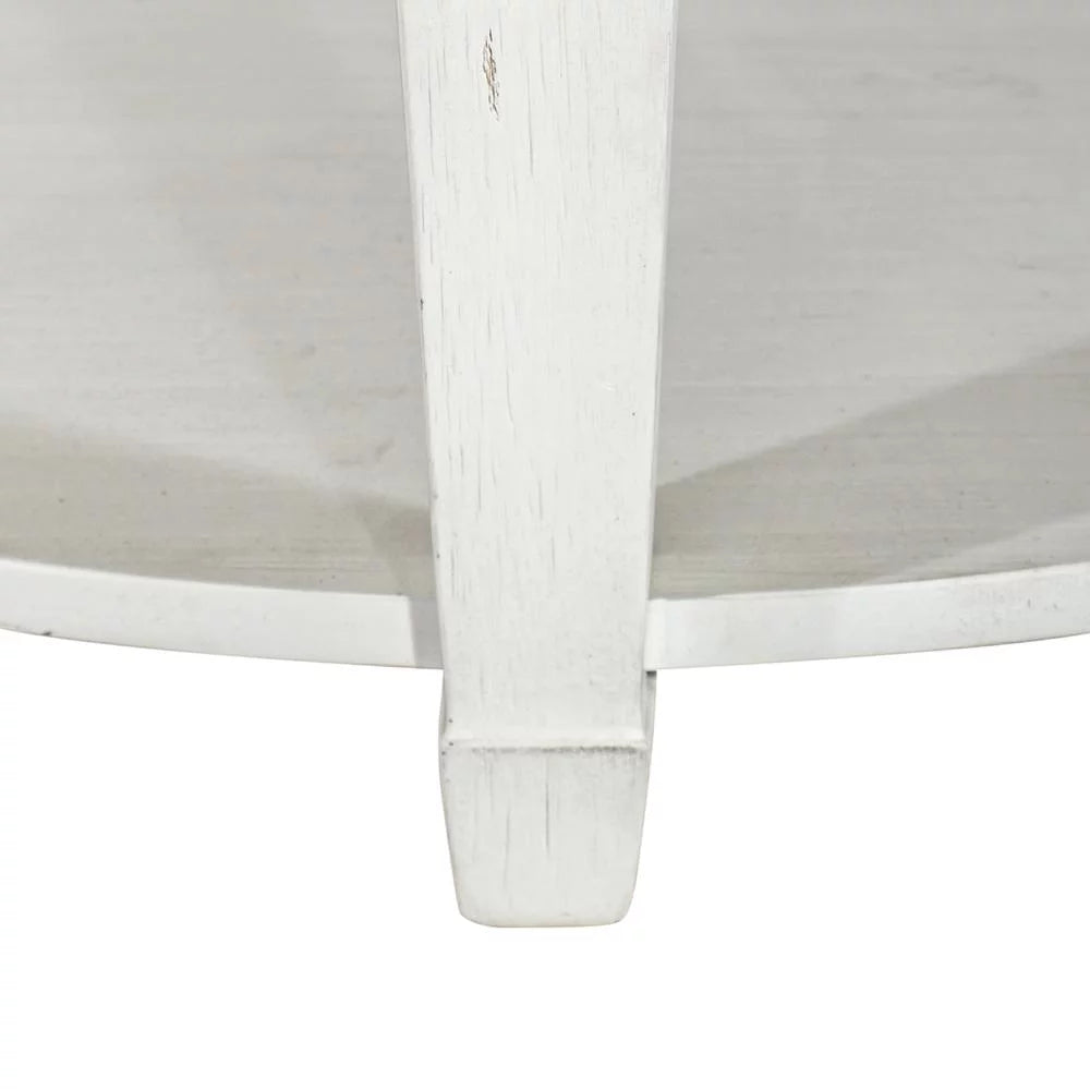 Round Cocktail Table Cottage White U853